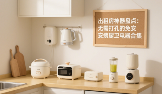 出租房神器盤點：無需打孔的免安裝廚衛電器合集